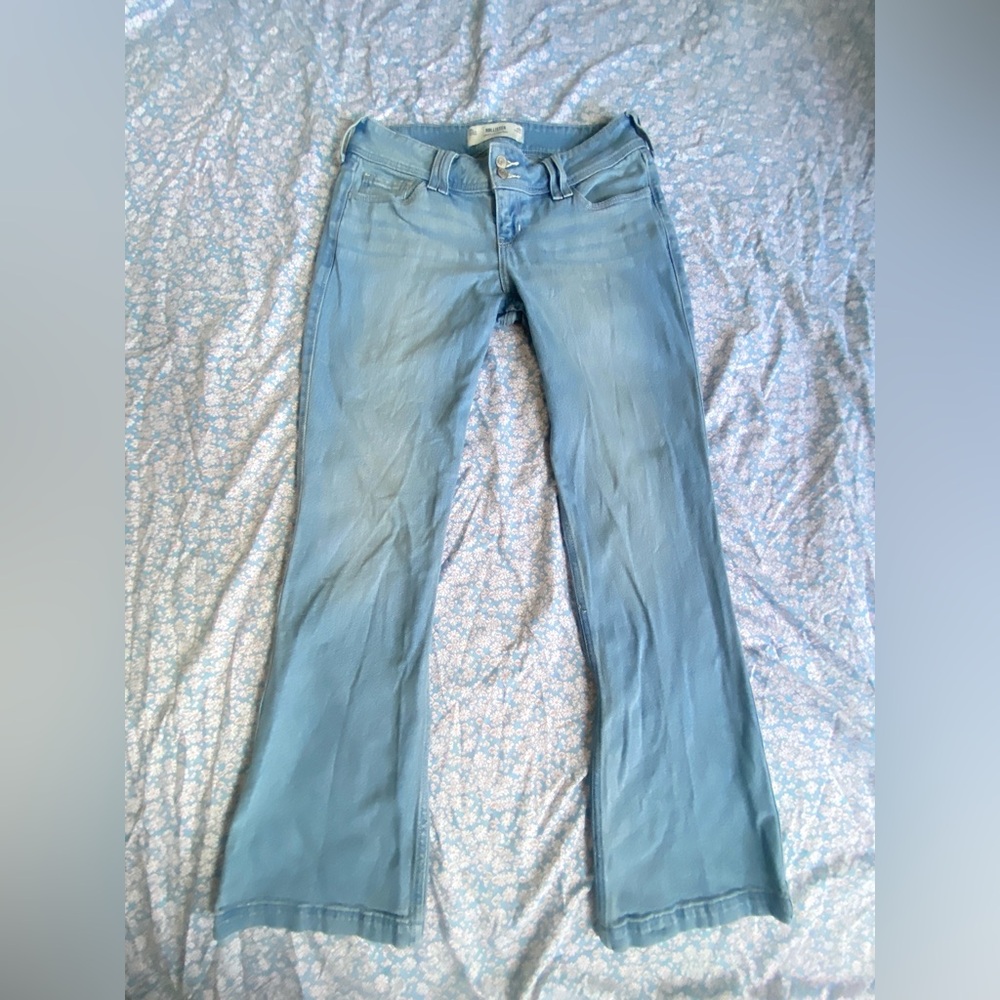 Hollister Women's Sky Blue Flare Jeans